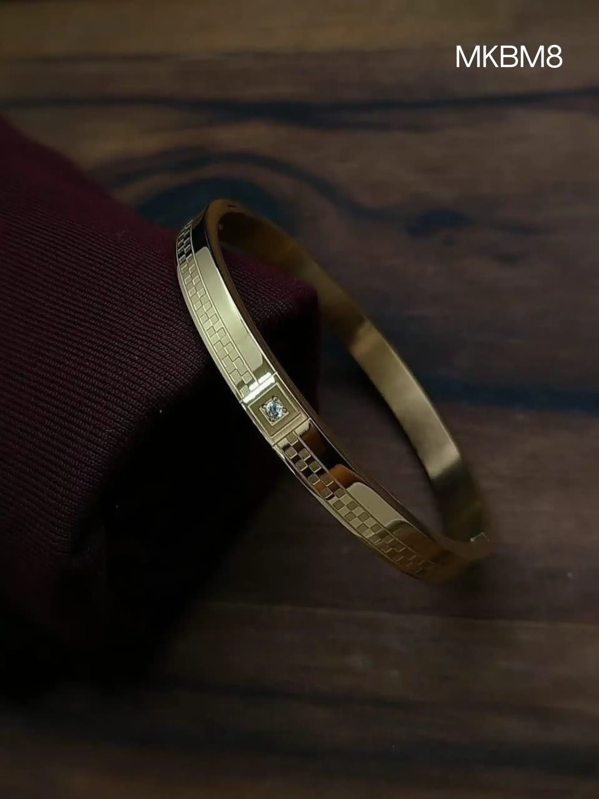 MKBM8 Gold Kada for Men Gold Kada for Men | Elegant Gold Kada for Stylish Men