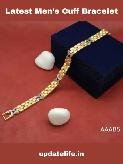 Men's Bracelet | Stylish Gold Plated Openable Bracelet for Men