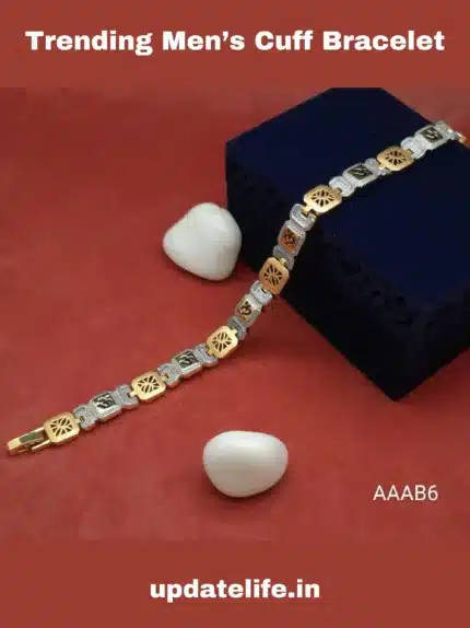Lakki for Men | Stylish Gold Plated Openable Bracelet for Men