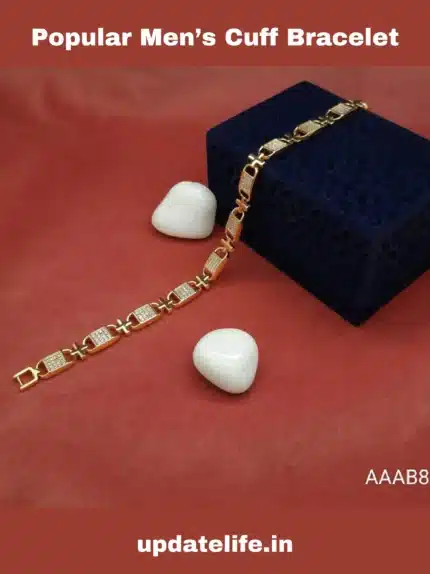 Loose Bracelet for Men | Stylish Gold Plated Openable Bracelet