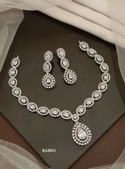Silver AD Necklace Set